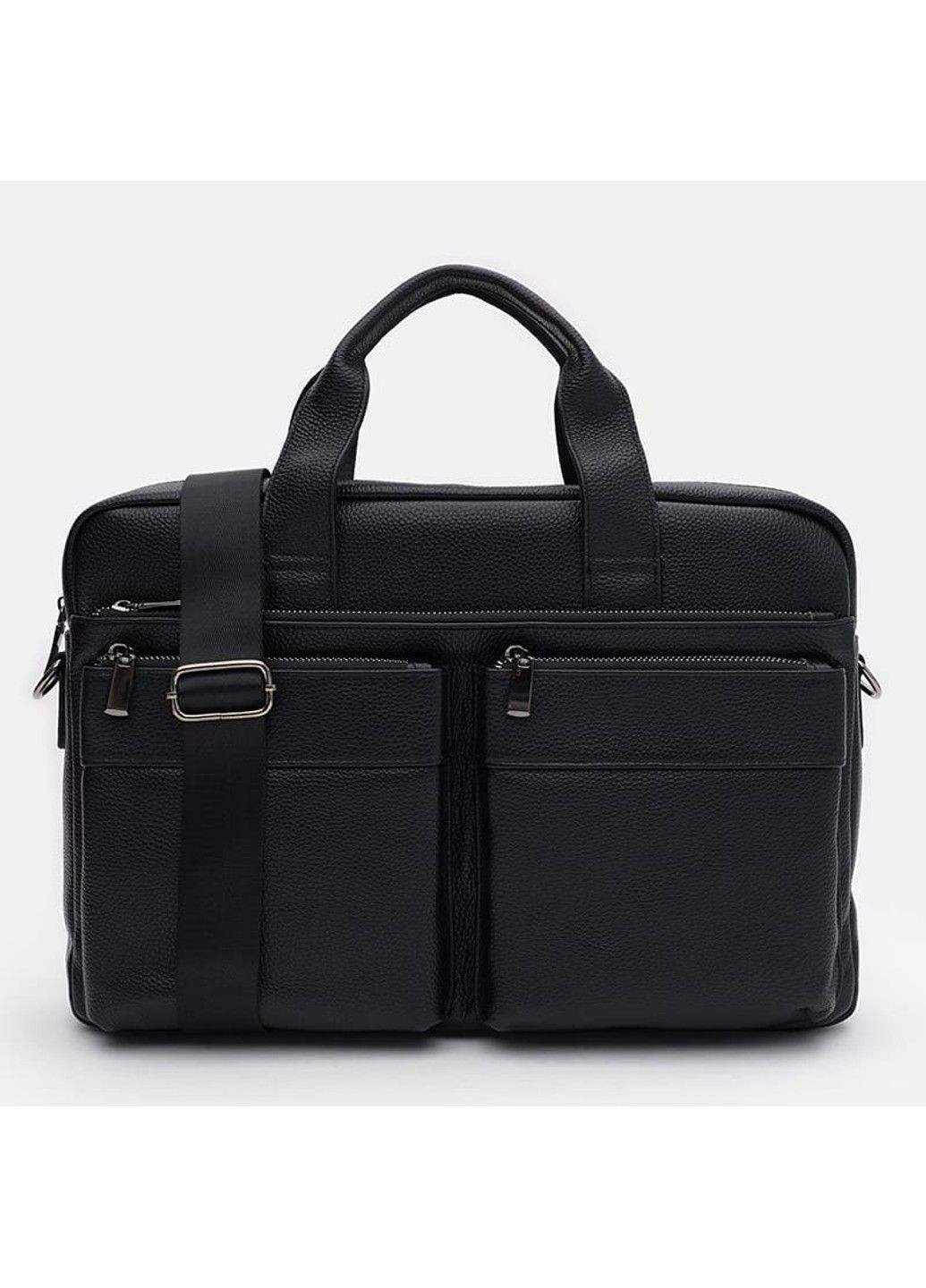 Мужской кожаный портфель K166451bl-black Borsa Leather (367992105)