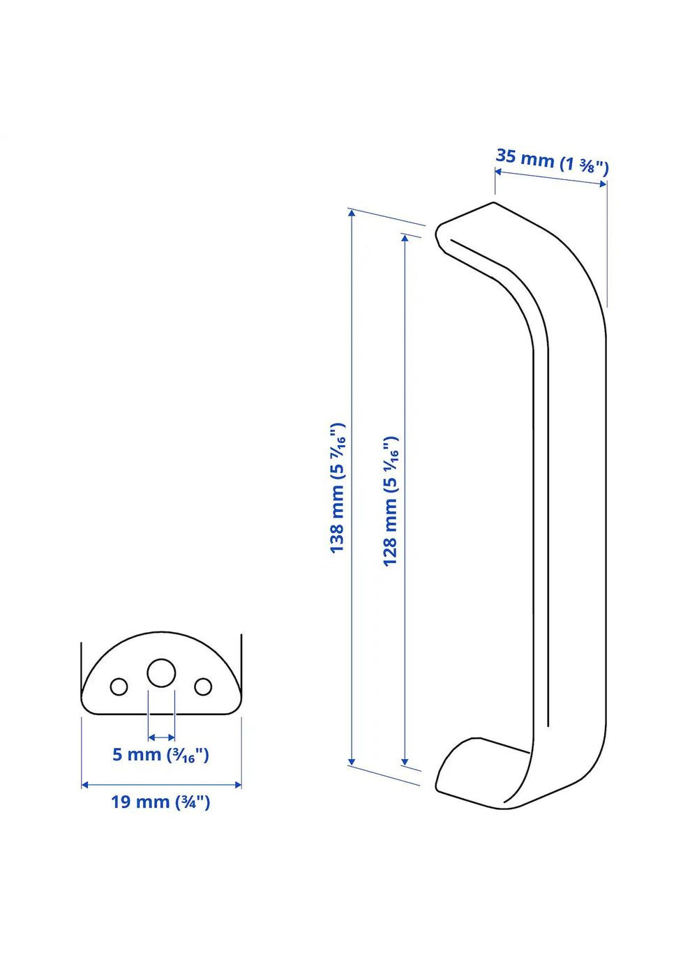 Ручка ІКЕА 138 мм IKEA (299834173)