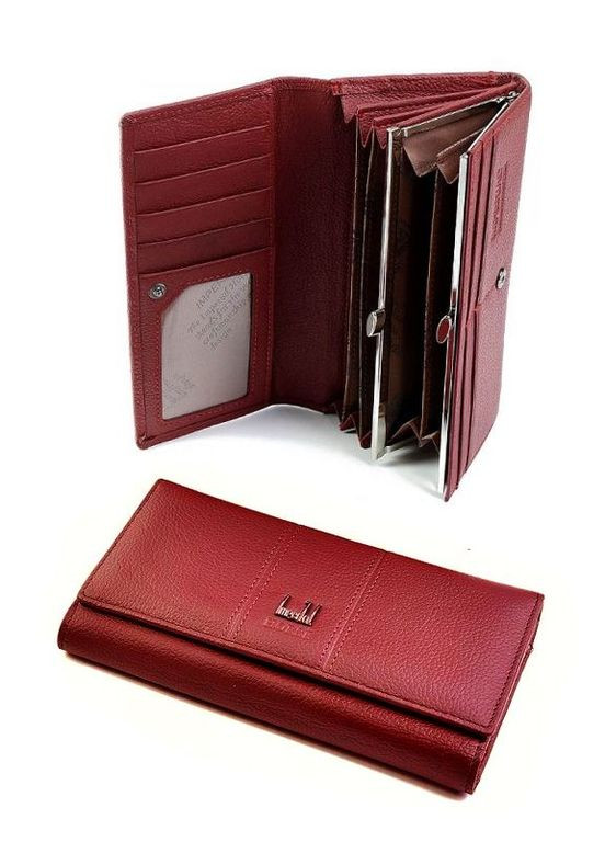 Жіночий шкіряний гаманець червоний No Brand (292920405)