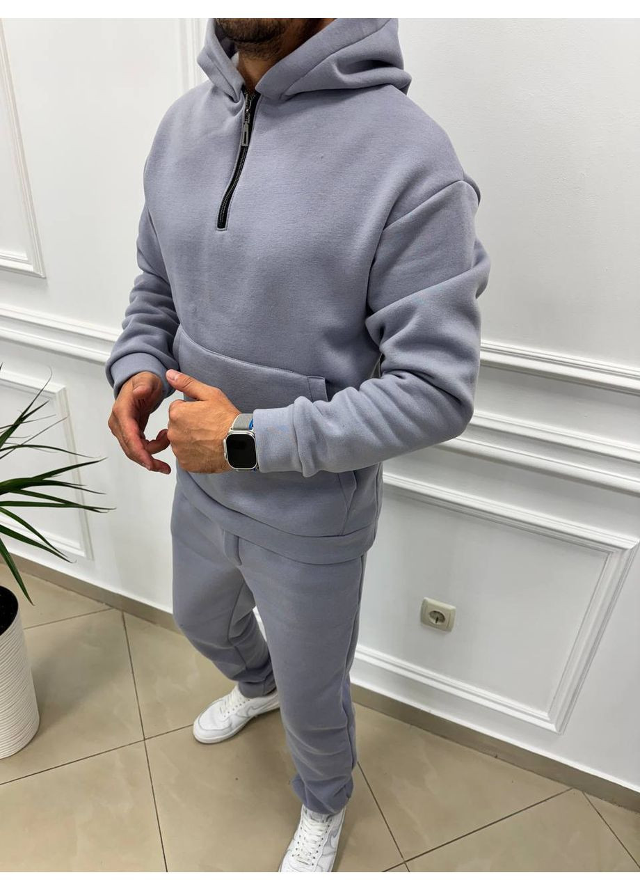 Сірий демісезонний чоловічий костюм Garna