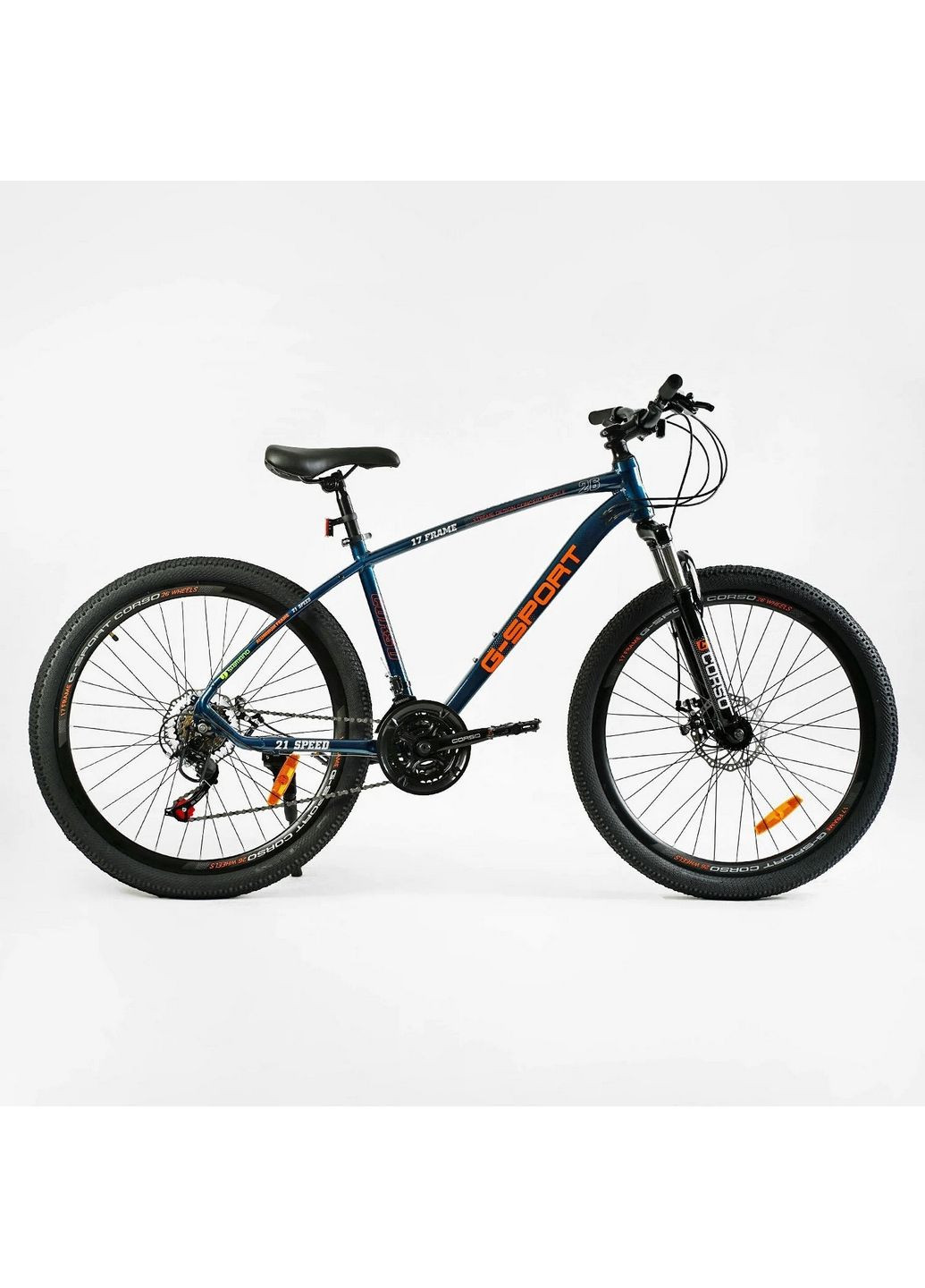 Велосипед спортивный G-SPORT, 21 скорость, рама алюминиевая, оборудование Shimano, собран Corso (288135857)
