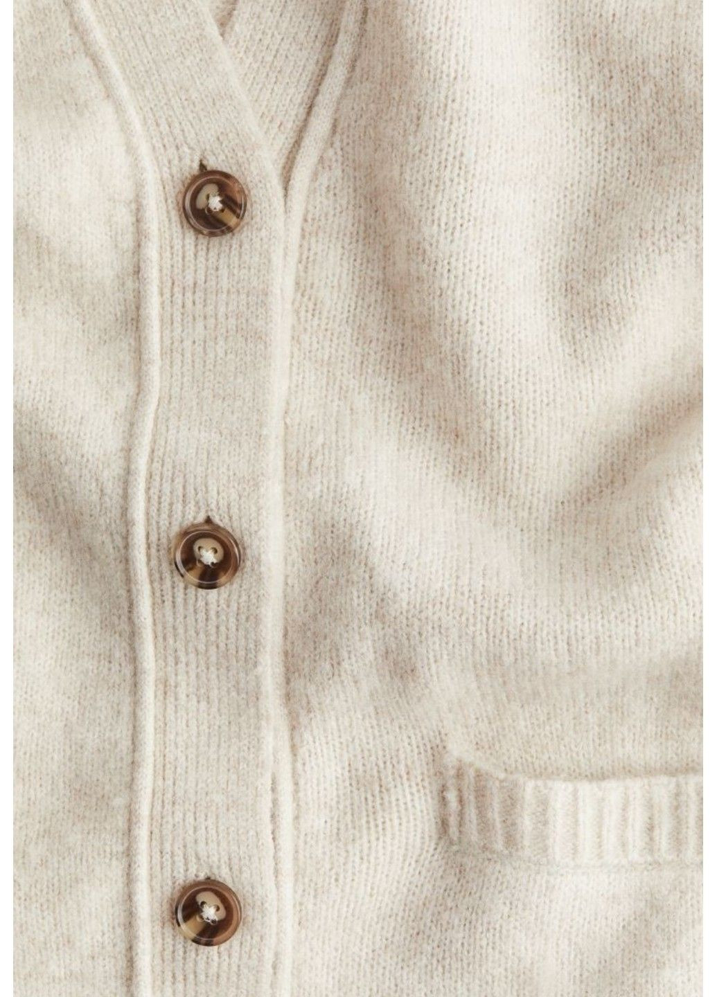 Жіночий кардіган оверсайз Н&М (57727) XS Світло-бежевий H&M (305026489)