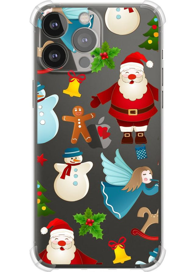 Силіконовий протиударний с посиленими кутами чохол 'Новорічний 1' для Endorphone Apple iPhone 13 Pro Max (315500255)
