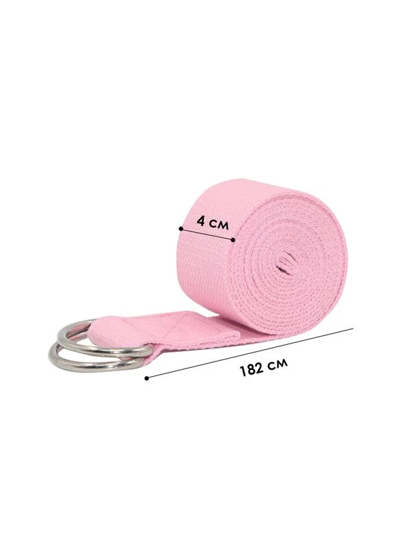 Ремінь DBT-YG112 Light Pink для розтягування й йоги шт. Lesko (352012843)