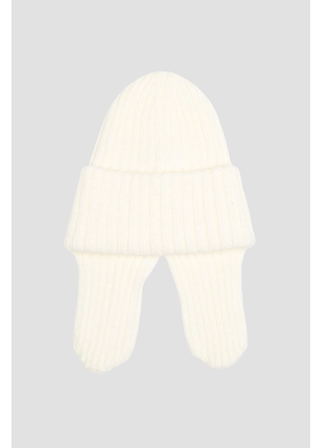 Шапка вушанка для дівчинки колір молочний ЦБ-00282129 Yuki (356670717)