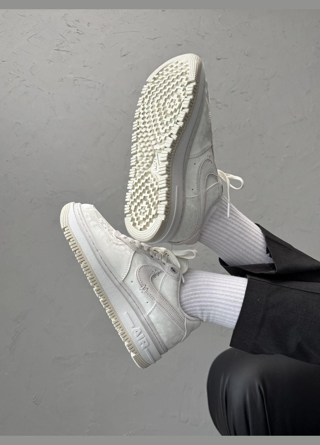 Кроссовки женские Nike Air Force 1 low beige white | Найк Аир Форс 1 низкие бежевые белые No Brand бежевые демисезоны (316091110)