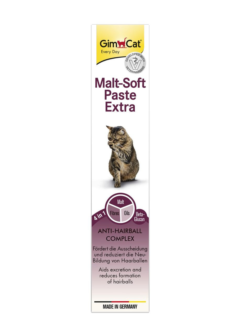 Паста Every Day Malt-Soft Paste Extra для кошек, выведение шерсти из желудка, 50 г GimCat (363196311)
