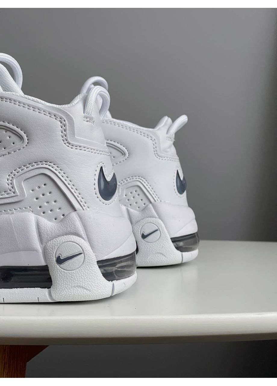 Белые демисезонные кроссовки мужские nike air more uptempo white | найк аир мор уптемпо белые No Brand