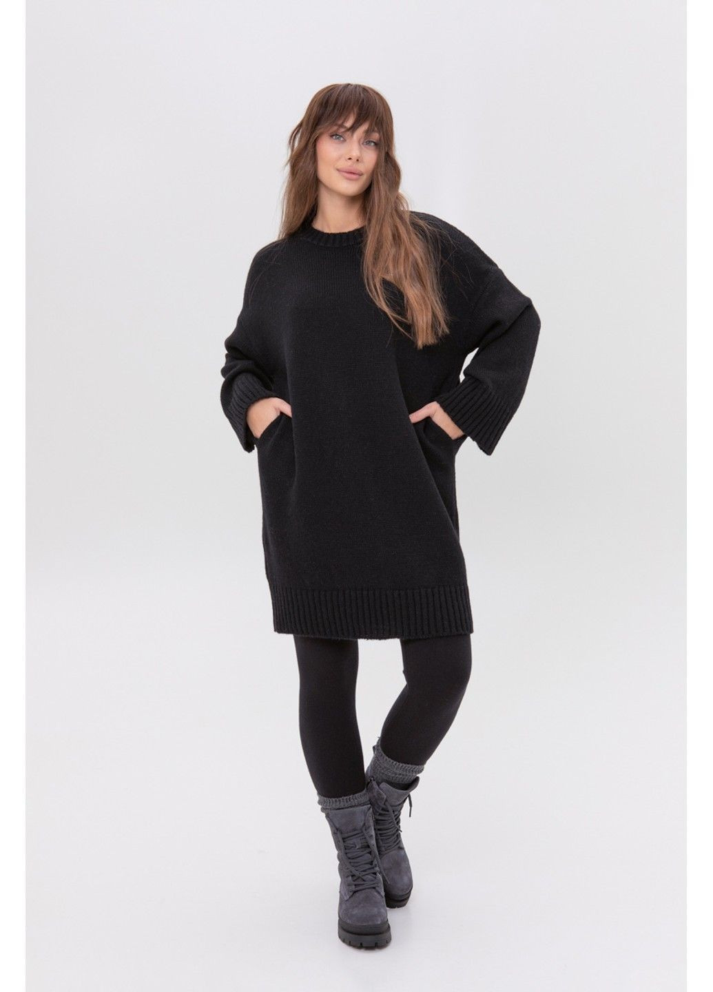 Черное кэжуал платье p1023 Sewel