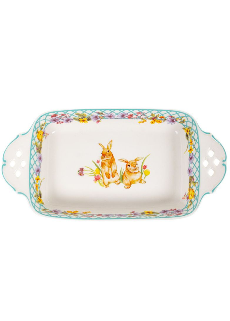Блюдо прямоугольное фарфоровая Funny Bunny 30,5х15,5х5,5 см 1985-182 Lefard (346535213)