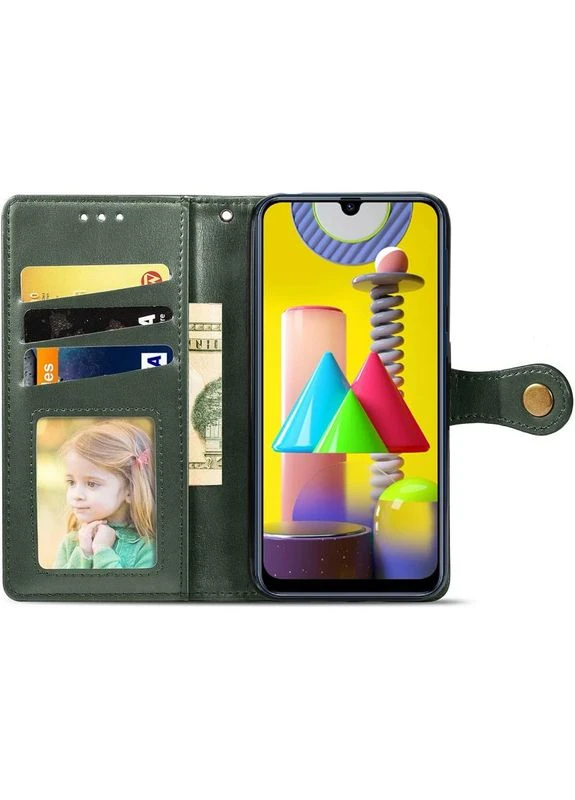 Чехол-книжка для Motorola Moto G05/E15 Gallant PU искусственная кожа зелёный с подставкой и визитницей No Brand Gallant (PU) для Motorola Moto G05 / E15 (402056822)