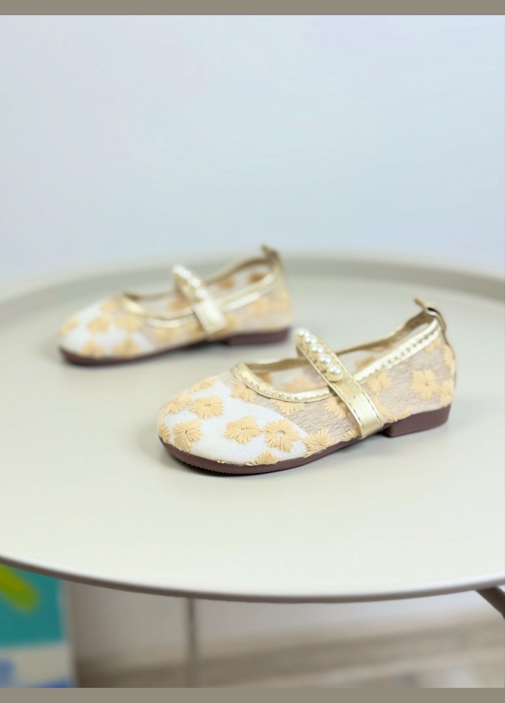 Бежевые туфли детские бежевые 1568 No Brand