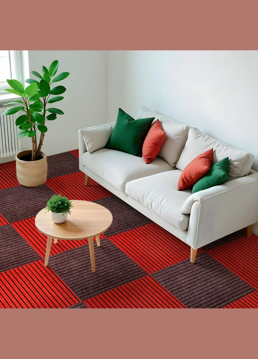 Самоклеящаяся плитка под ковролин бургунди 600*600*4,5MM (D) SW-00002487 No Brand (328578483)