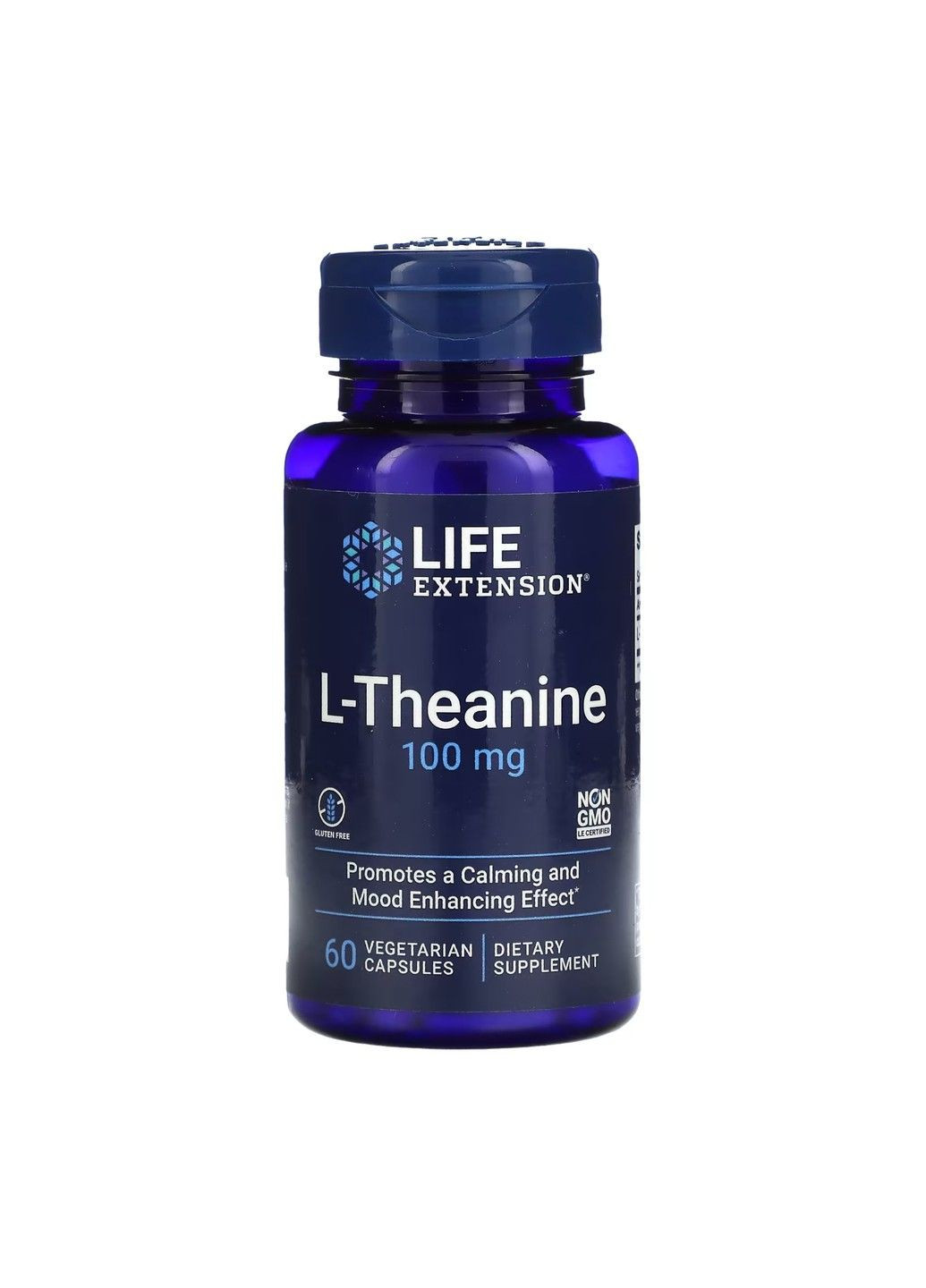 Л-Теанін L-Theanine 100мг - 60 вег.капсул Life Extension (285790088)
