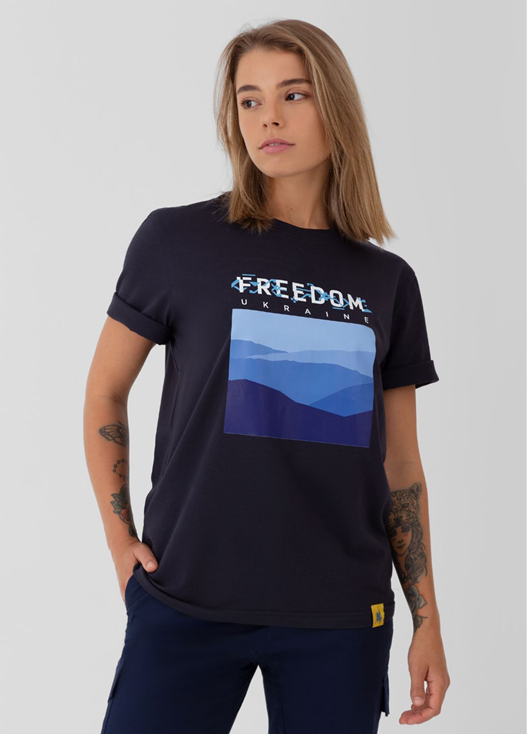 Синяя футболка мужская freedom синяя Arber T-SHIRT FF19