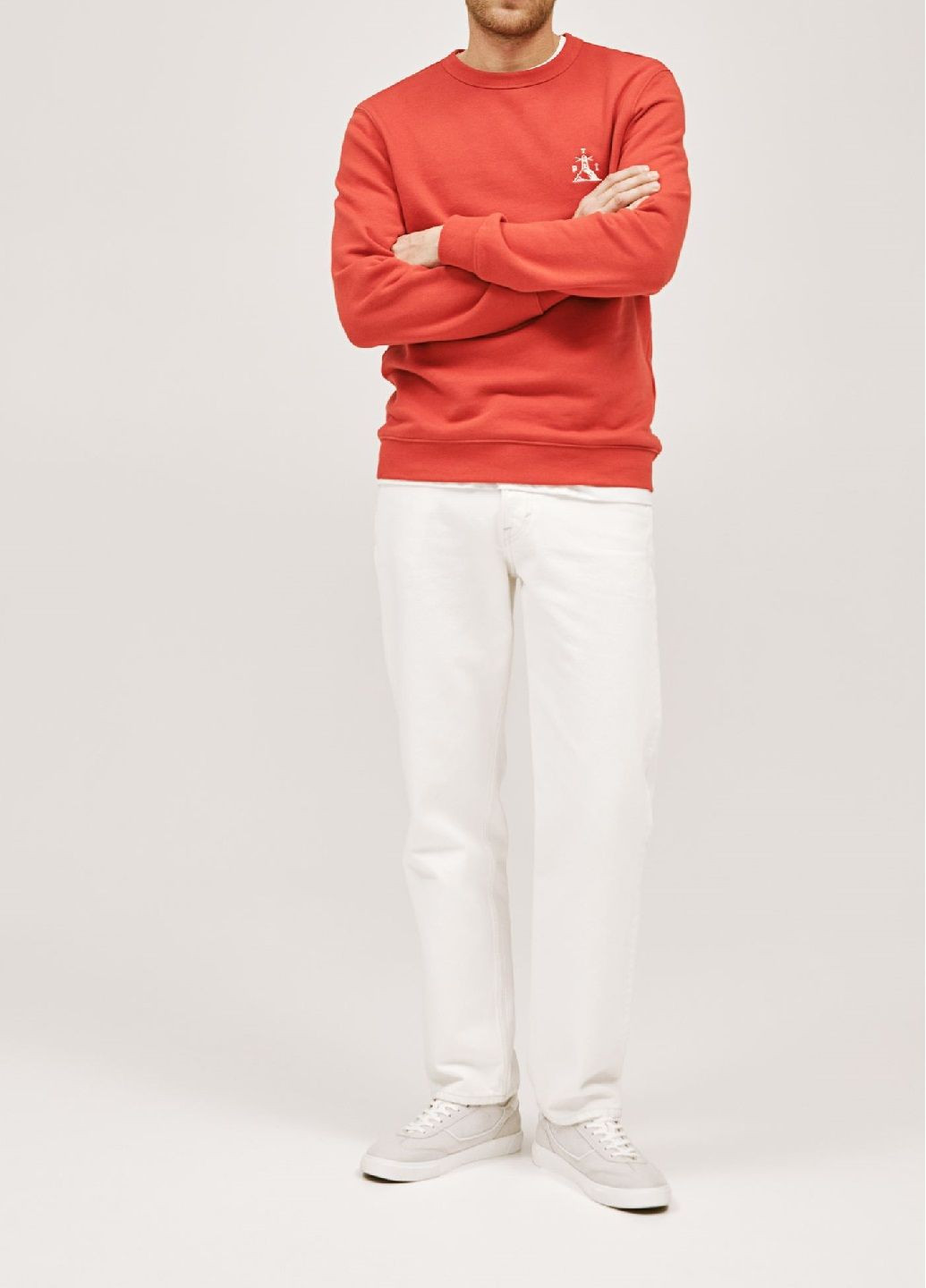 Свитшот H&M - крой красный кэжуал - (278110803)