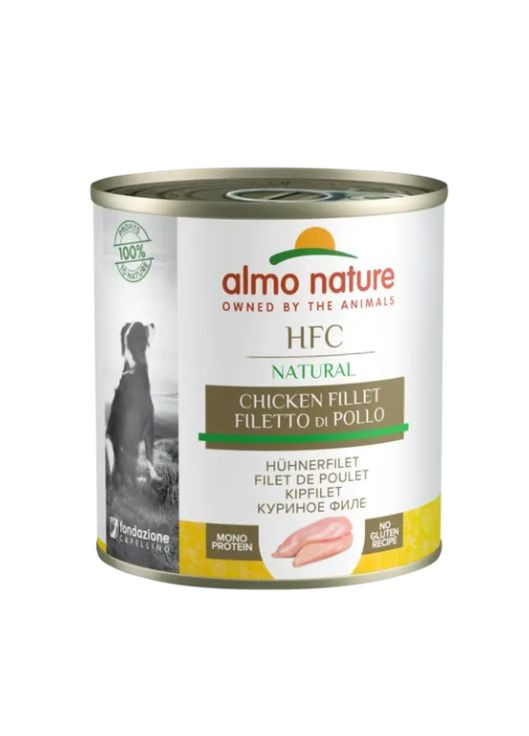 Консервированный корм для взрослых собак HFC Natural Adult Dog Chicken Fillet с куриным филе 280 г Almo Nature (266274746)