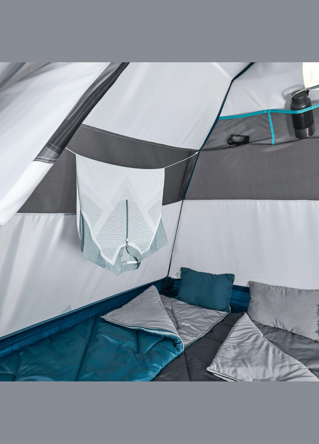 Туристическая Палатка (Четырехместная 1 Комната 260 Х 210 см) MH100 Водонепроницаемая Quechua (335052952)