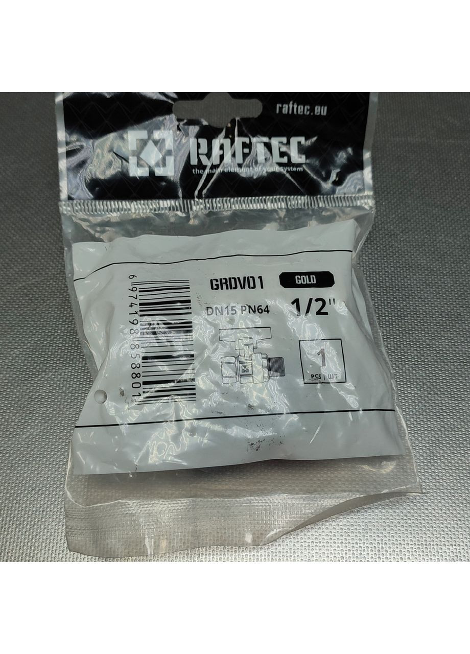 Кран кульовий 1/2'' зовн/внутр GOLD Raftec (361150993)