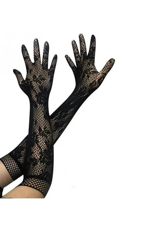 Рукавички з еластичного м'якого мережива жіночі до локтя. Мереживні рукавички в сітку No Brand (362918185)