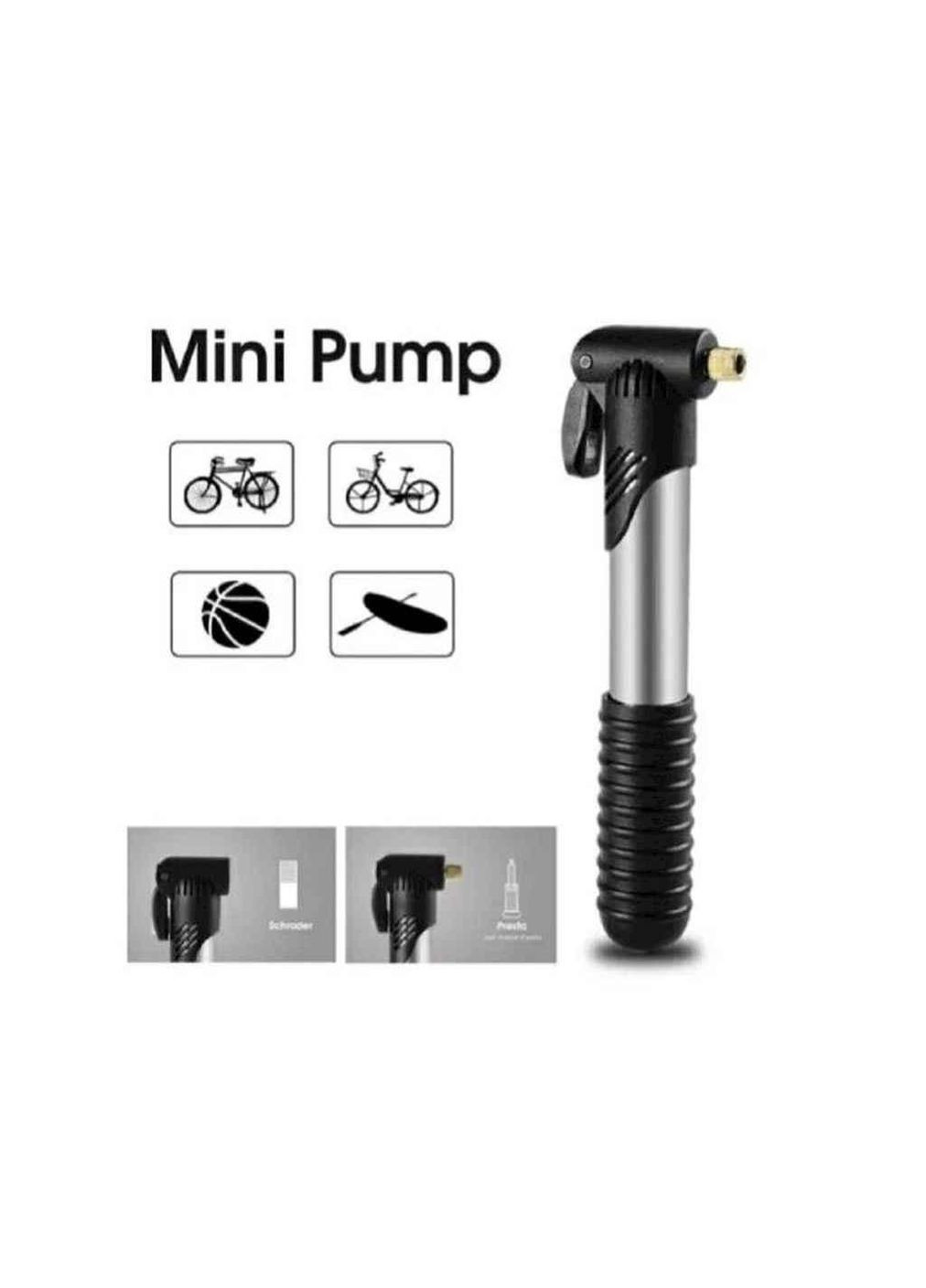 Ручной насос с креплением для велосипеда presto/shreder с иглой 20.5*3см VL97762 ТМ Stenson (319867318)