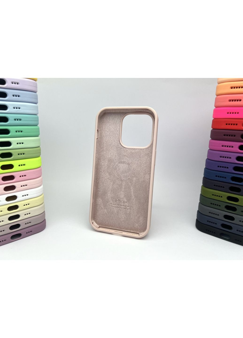 Чохол на 14 PRO Silicone case мікрофібра силіконовий для айфона 14 ПРО Pink sand cover No Brand (369137038)