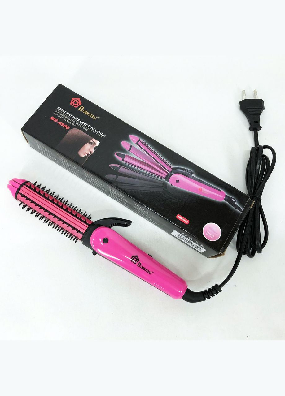 Професійна MS-4906 3в1, Щипці для завивки та об'єму, Плойка для завивки, Компактна FO-359 праска гофре Domotec (351486408)