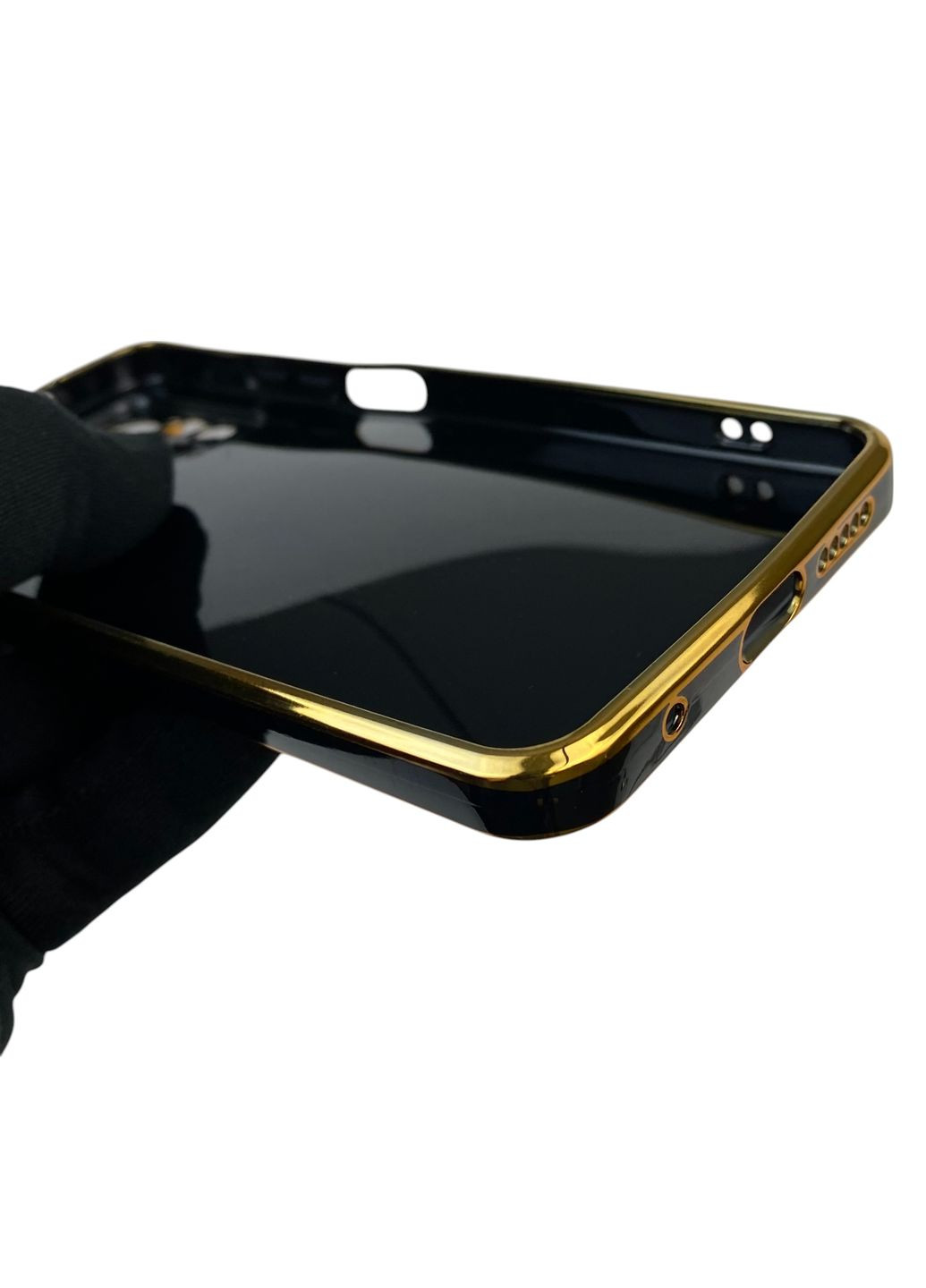 Чехол для Redmi Note 11 4G с кольцом-подставкой с золотой окантовкой на редми нот 11 черный gs1 Xiaomi (366235402)