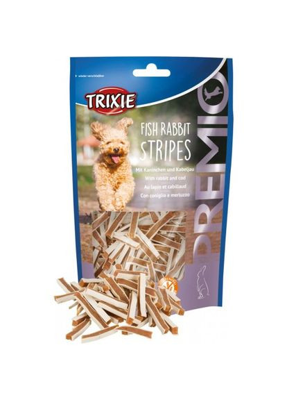 Ласощі Premio Fish Rabbit Stripes для собак снеки з рибою та кроликом 100 г Trixie (331651580)