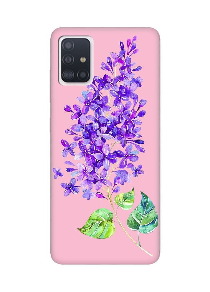 Матовий рожевий чохол на Samsung Galaxy A51:: Гілочка бузку (принт 280) Creative (360693174)