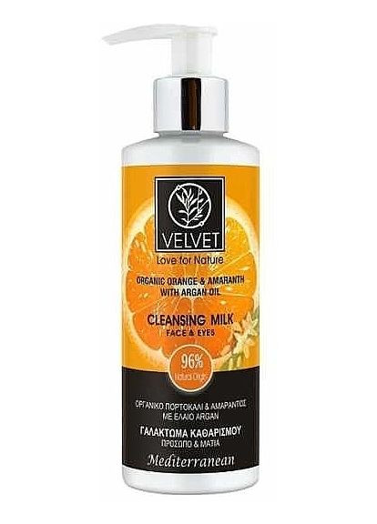 Очищающее молочко для лица и глаз Organic Orange & Amaranth Cleansing Milk Face & Eyes 200ml (1304801-143490) Velvet Love for Nature (368883349)