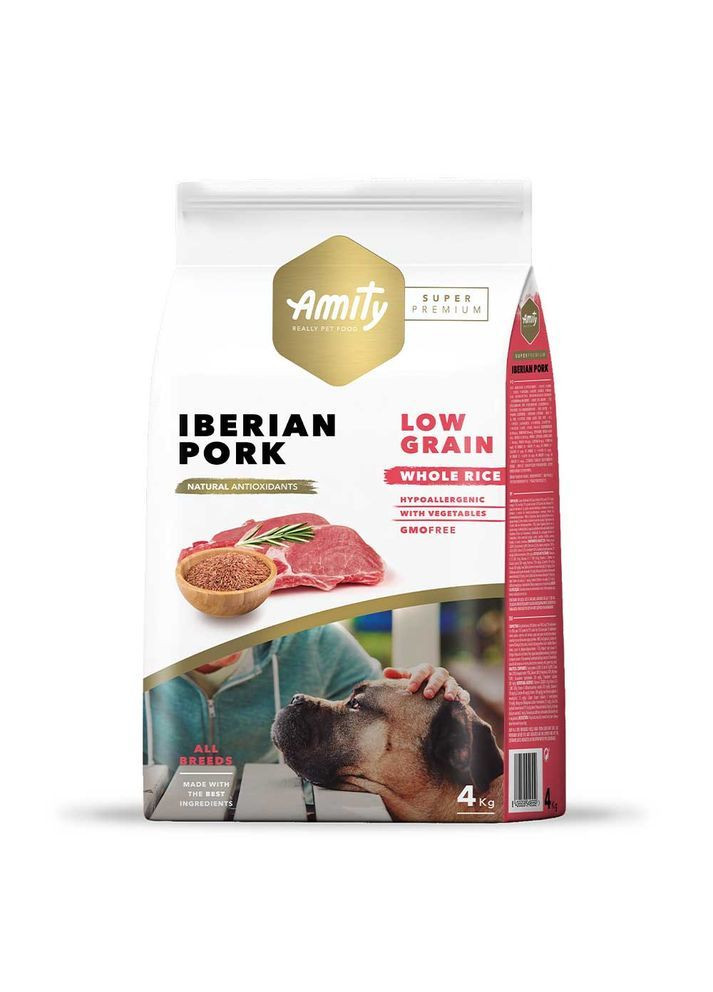 Сухий корм для собак Super Premium Iberian Pork сухий корм для дорослих собак з іберійською свининою 4 кг (8436538949559) AMITY (365756325)