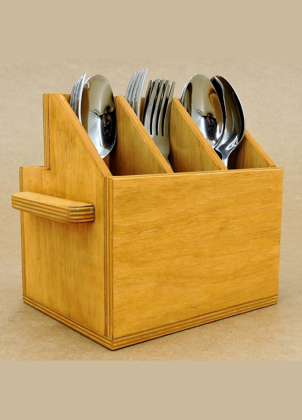 Підставка для столових приладів з дерева Вітелло каррі (ПСП-003003) No Brand (327422924)