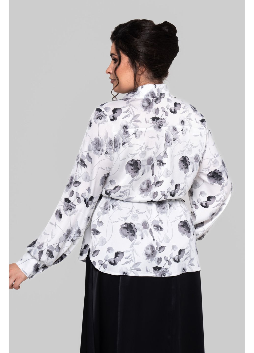 Біла сорочка прямого силуету з сатину all posa (ap102259p) A'll Posa