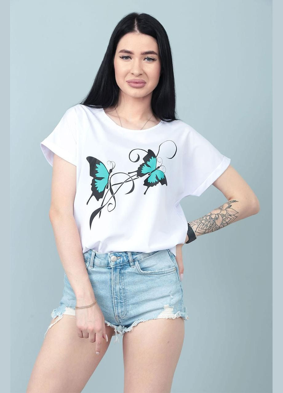 Белая женская блузка-футболка Fashion Girl