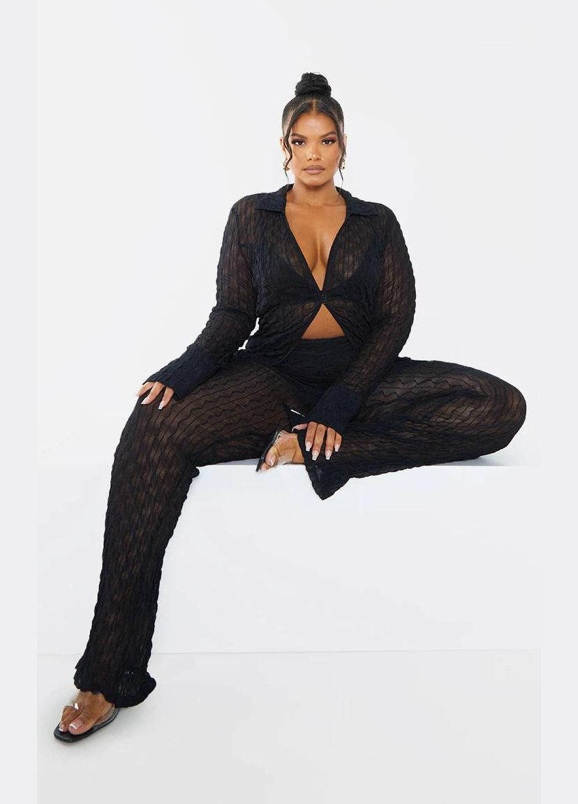 Чорна блузка PrettyLittleThing