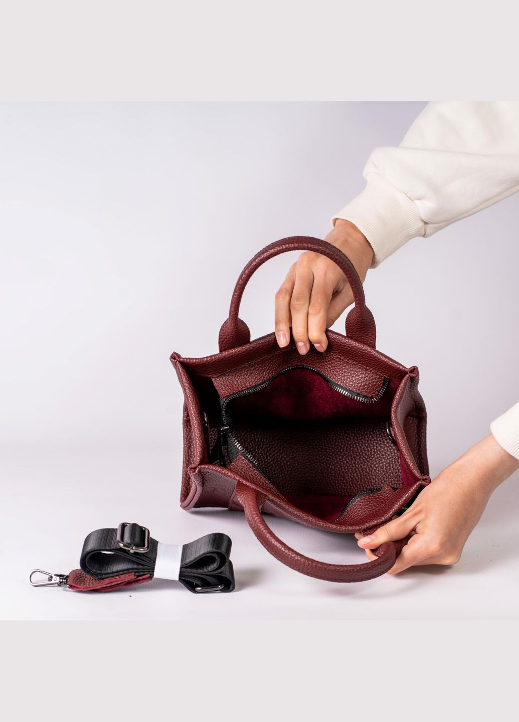 Сумка женская Шопер функциональная красная из экокожи NIUNIU (336493052)