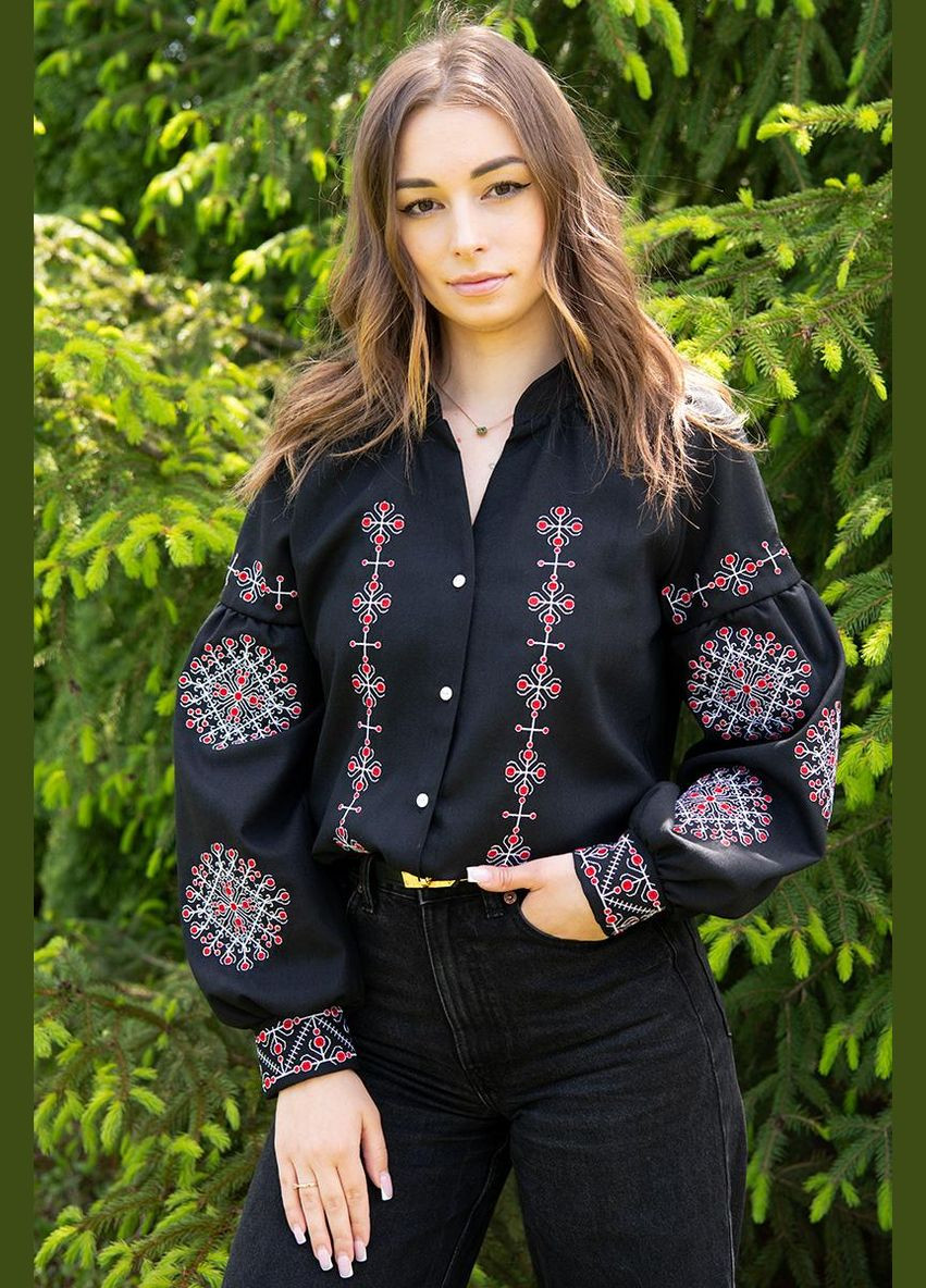 Жіноча вишиванка Ореста чорна V&V 7069 (333155275)