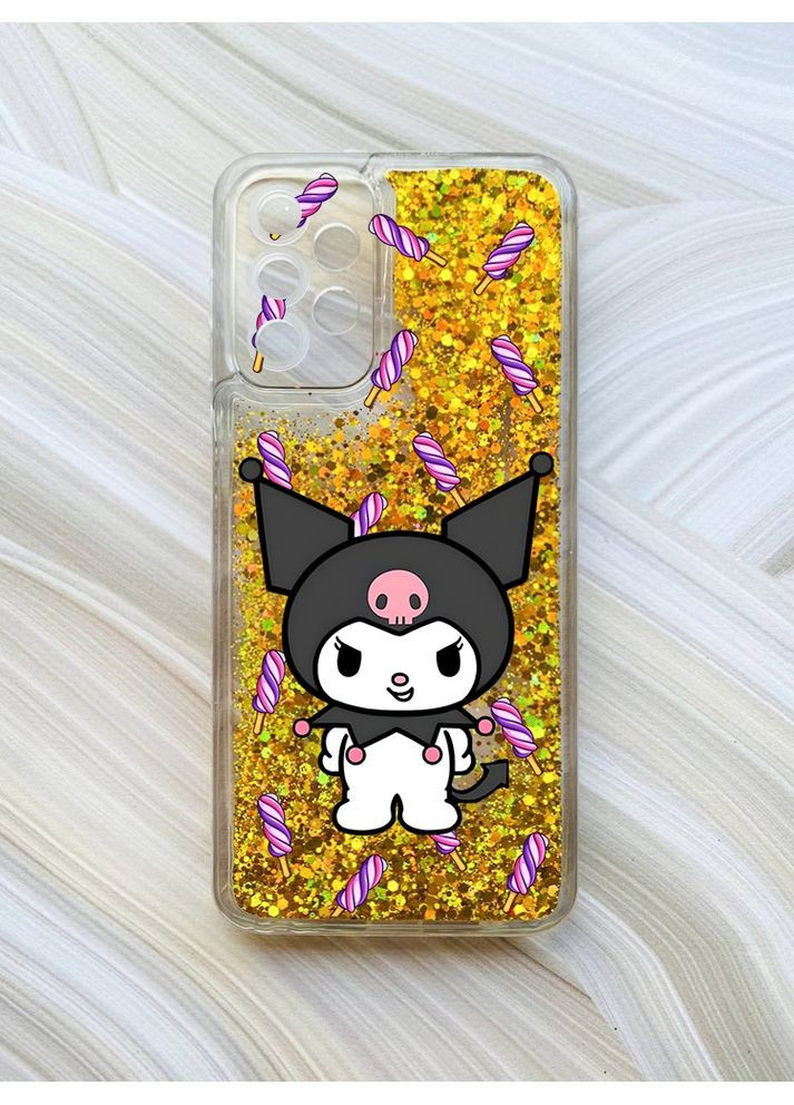 Чохол з плаваючими блискітками на Samsung Galaxy A23 Золото Куромі (принт 390) Creative (360666418)