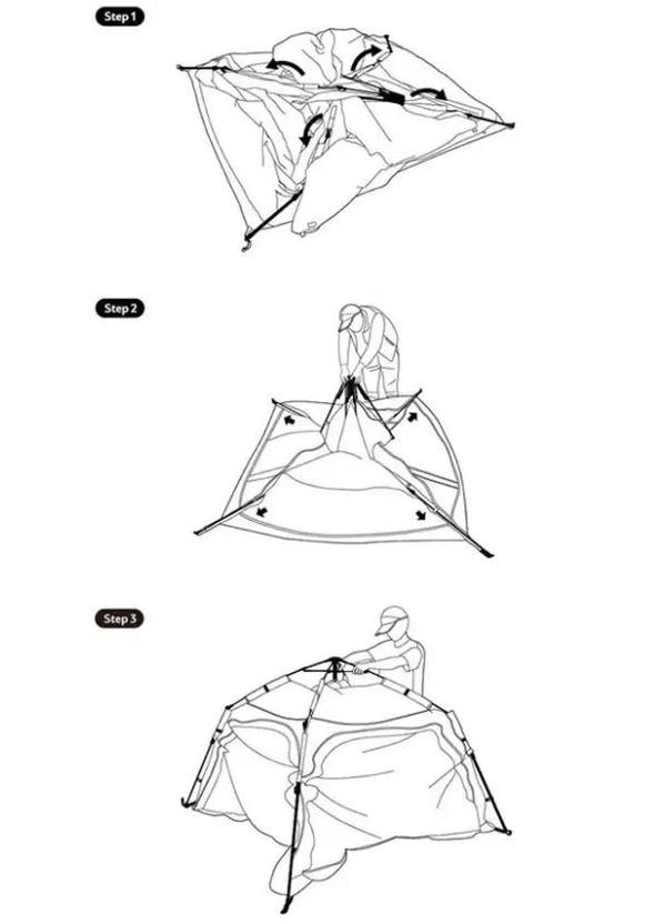 Намет Ango CNK2550WS010 4 автоматичний Grey Naturehike (366289124)