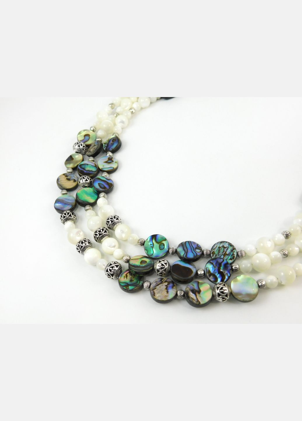 Бусы "Меланхолический вальс" Перламутр, Гелиотис Fursa fashion (322313945)