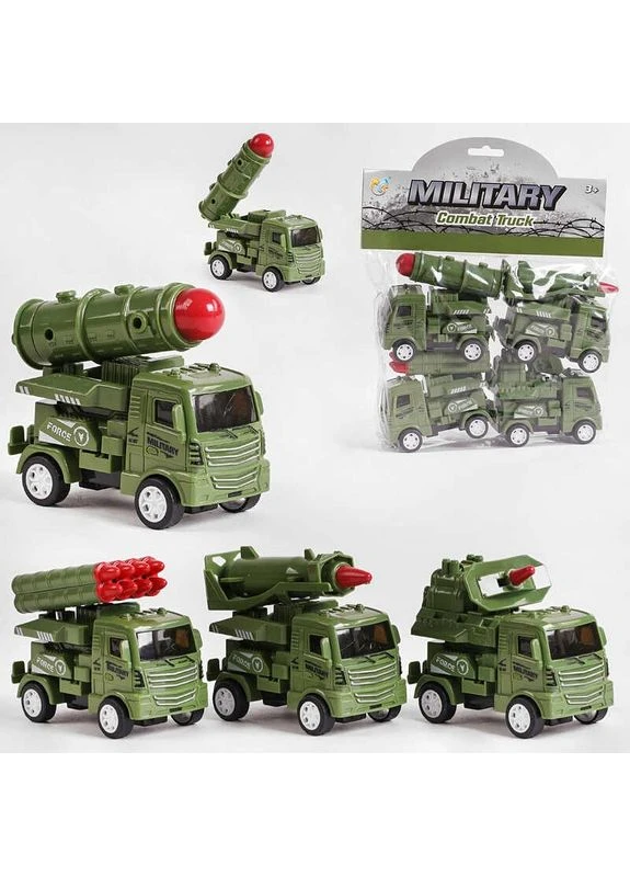 Набор спецтехники 345-34 A (96/2) "Военная техника", инерция, 4 штуки, в пакете Generic (383252229)