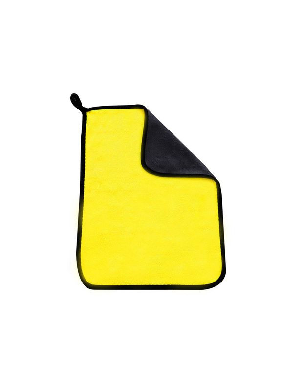 Двухстороннее микрофибровое полотенце Yellow + Gray 30*40 см для сушки кузова авто 30 шт. Lesko (352013249)