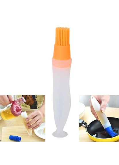 Контейнер емкость с кисточкой и дозатором для масла 70мл присоска, силикон, 100740 No Brand (372492689)