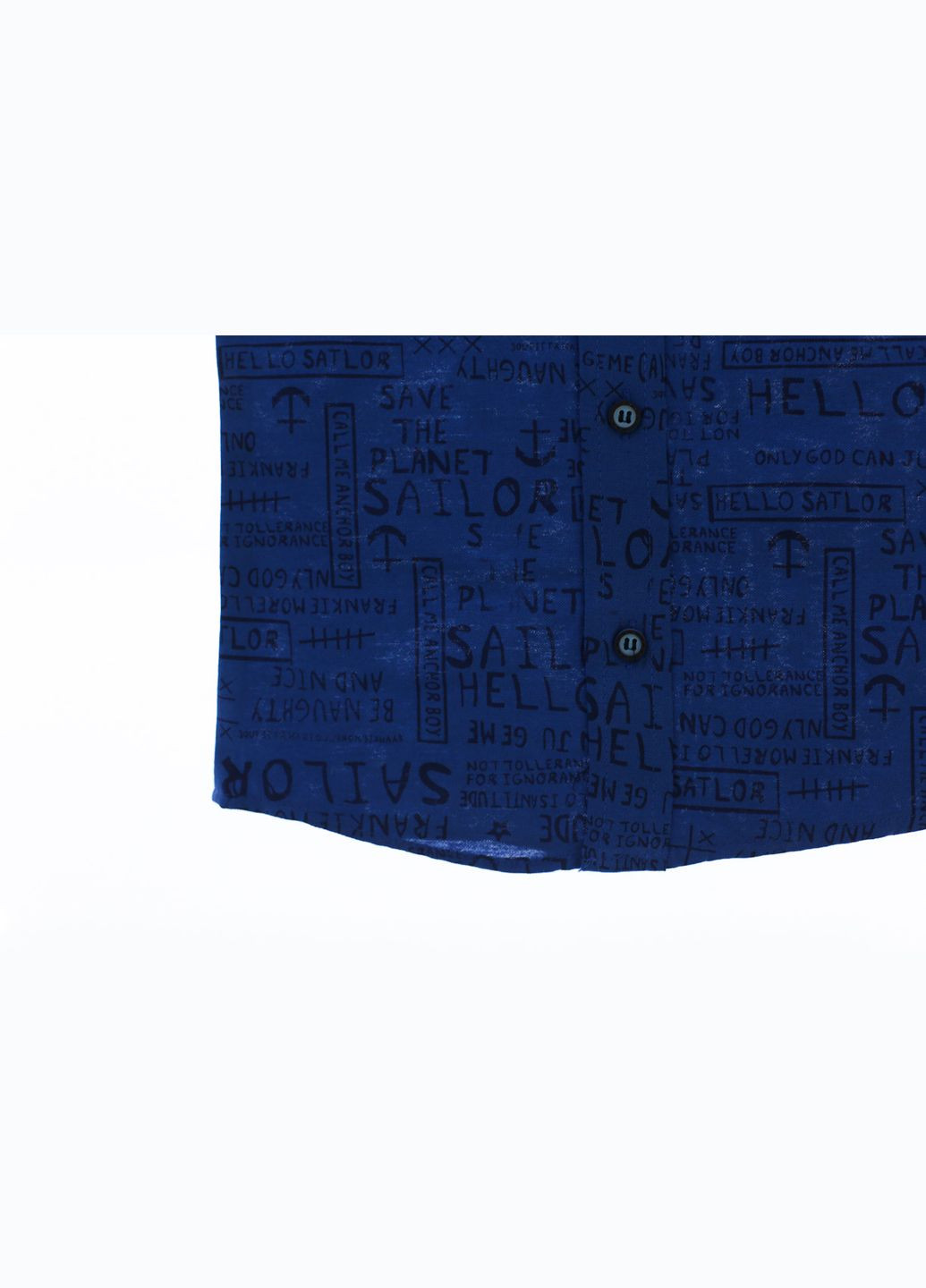 Синяя повседневный рубашка с надписями BABYKROHA