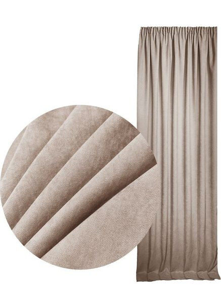 Штора атлас ширина 150см, висота 290см світло-сіра 1 шт No Brand (315875790)