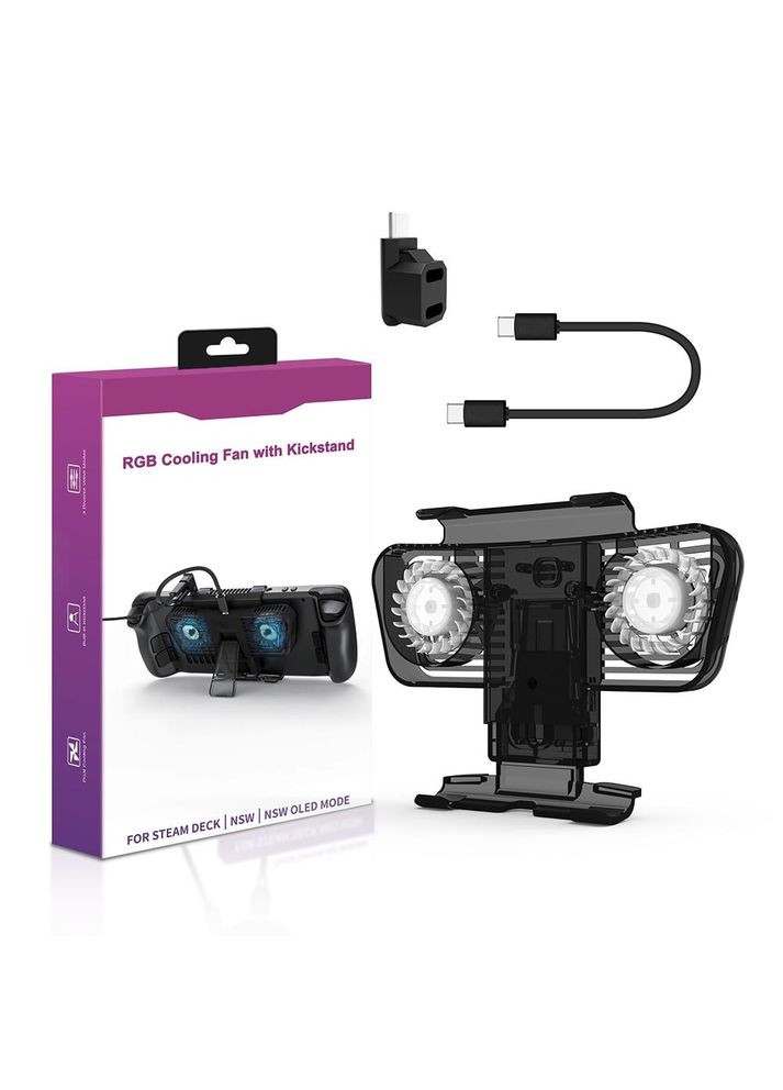 Охлаждающая подставка с подсветкой JYS для Steam Deck, Steam Deck Oled, Nintendo Switch, Oled Valve (369936369)