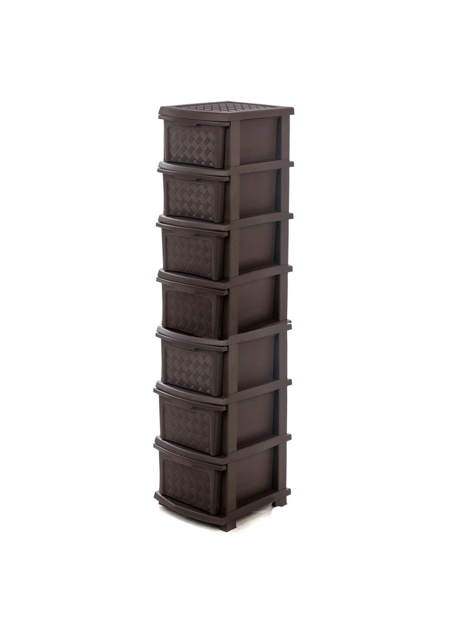 Комод пластиковый "Компакт Плюс" коричневый, ящиков 7 R-Plastic (345122372)