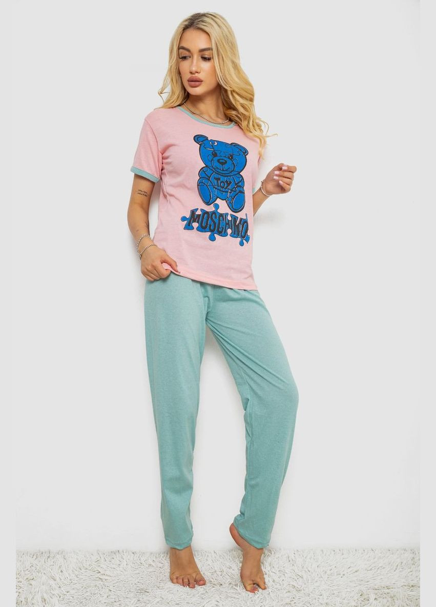 Розовая всесезон пижама женская с принтом,, Ager