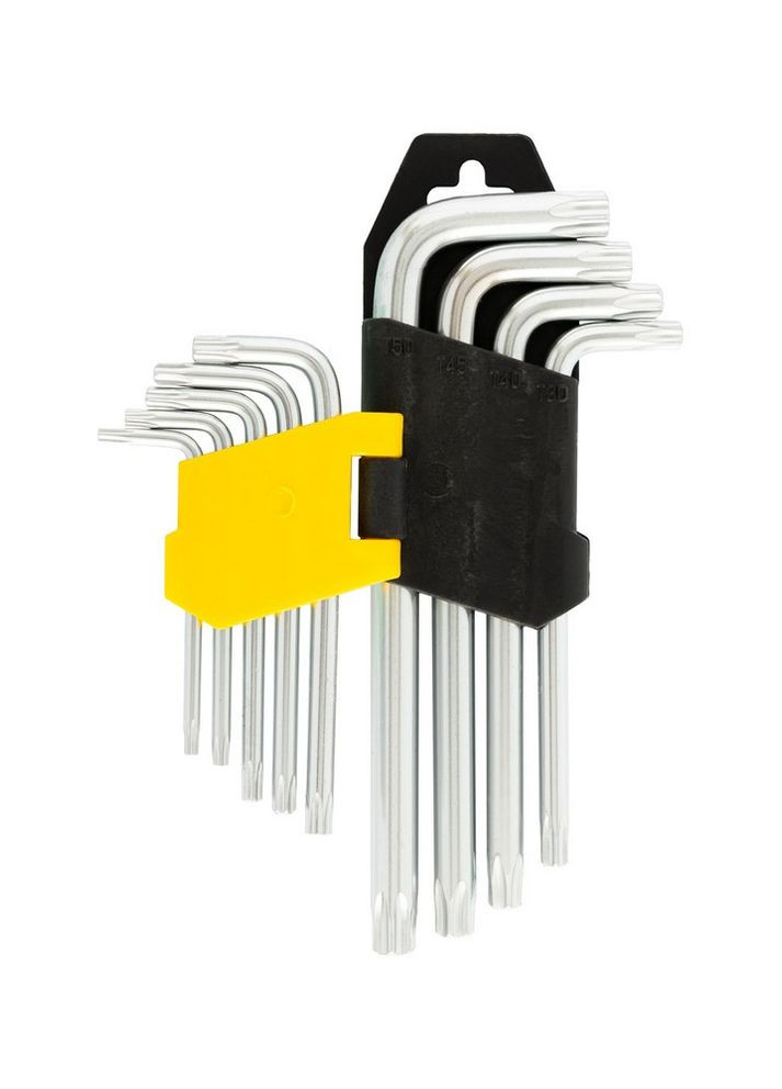 Ключі TORX CrV Т10/Т50 55/133 мм набір 9 шт 75-0960 Mastertool (364964817)